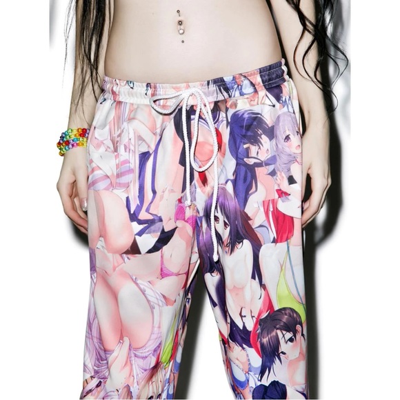 O-Mighty Hella Hentai Trackiez Sweats Joggers XS S Anime Manga - Picture 13 of 13